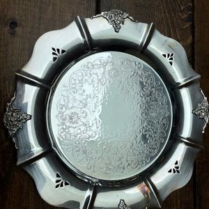 Vintage Silver Plated Small Serving Tray.